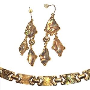 Abalone Style Bracelet & Earrings